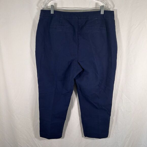 Chico's Pants Women's 14 Blue Crop Fabulously Slimming Pockets High Rise - Picture 6 of 8